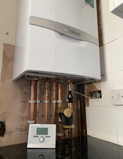 Vaillant boiler with new copper pipework and Grundfos pump